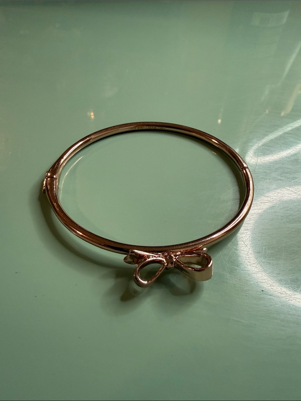 Women’s Rose Gold Bow Bangle Bracelet